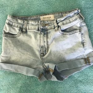 Pacsun High Rise Super Stretch Shortie Light-wash